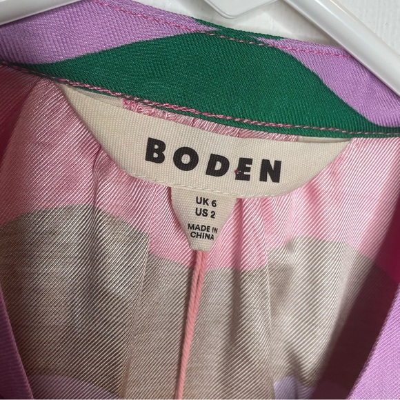 Boden Blouson Sleeve Blouse in Multicolor Rainbow Wave Colorful Loud Pride 2 - Picture 11 of 15